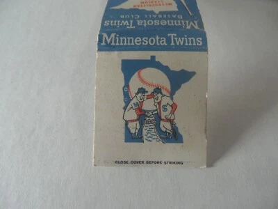 W-3 1970 Minnesota Twins baseball matchbook cover season schedule - Image 1 of 4