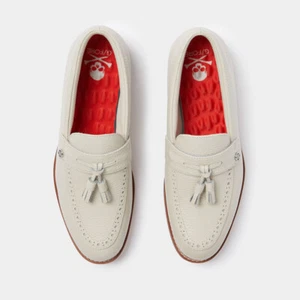 New G/FORE GFORE TASSEL BROGUE CRUISER GALLIVANTER LUXE LEATHER G4LS23EF16-STN - Picture 1 of 7