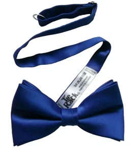 Bow Tie Dickie Bowtie Vintage Retro Mens Adjustable 1990s Vibrant Royal Blue - Picture 1 of 4