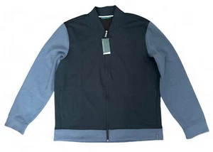 NWT Perry Ellis Two Toned Dark Sapphire Full Zip Jacket Size XL - Picture 1 of 10