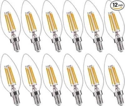 Candelabra Frosted 4.5 Watt ,325 Lumens 2700 Kelvin,LED Bulb 12 COUNT - Image 1 of 4