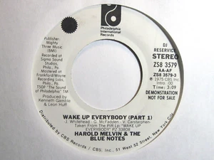 HAROLD MELVIN & THE BLUE NOTES * 45 * Wake Up Everybody * 1975 NM Vinyl DJ PROMO - Picture 1 of 1