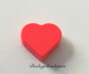NEU Lego HERZ FLIESE Koralle rund 1x1 Valentinstag Liebe Cookie Freunde Minifiguren Essen - Bild 1 von 1