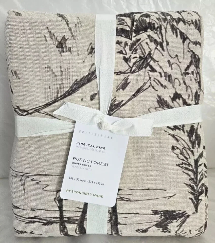 Pottery Barn RUSTIC FOREST Duvet Cover King California King - Image 1 of 1