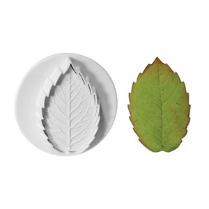 PME XL VEINED ROSE LEAF Plastic Icing Cut Out Plunger Cutter Sugarcraft Cake Dec - Picture 1 of 1