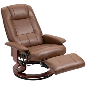 Brauner PU Leder Relaxsessel Sofa Sessel 78x87x100cm Ergonomischer Liegesessel - Bild 1 von 9