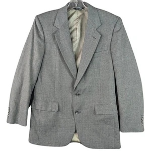 Pierre Cardin Sport Jacket Men's 40R Wool Blend 2 Button Silk Blazer Pencil Gray - Picture 1 of 18