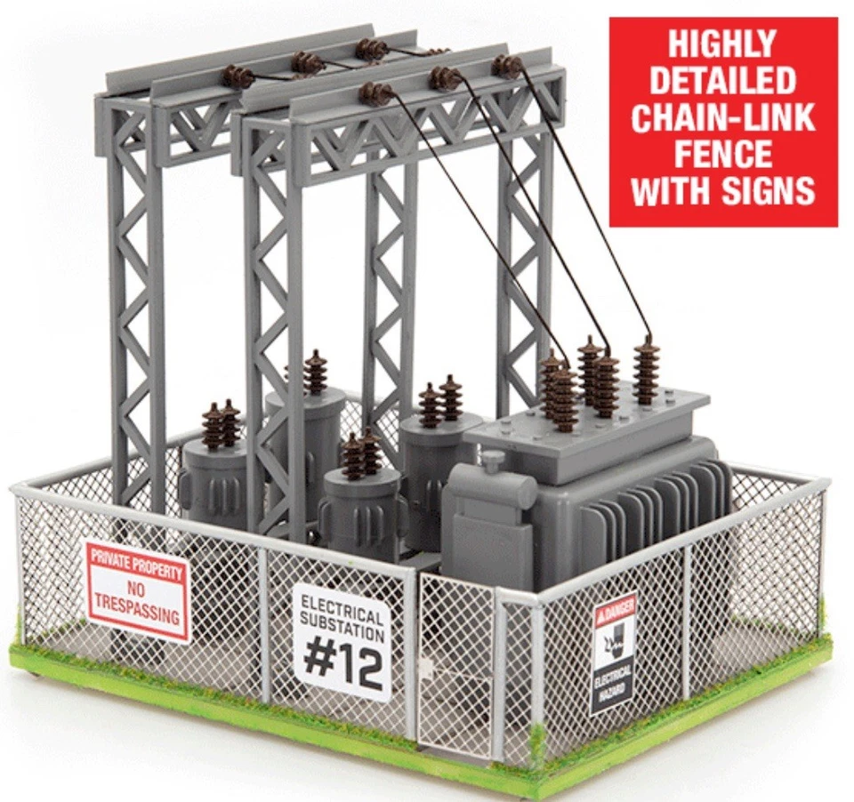 O SCALE ELECTRICAL SUBSTATION ACCESSORY MENARDS BUILDING POWER STATION O GAUGE - Image 1 of 4