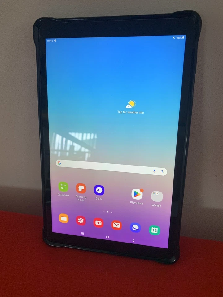 Samsung Galaxy Tab A SM-T590, 32GB, WLAN,  (10,5 Zoll) - grau + Schutzhülle - Bild 1 von 4