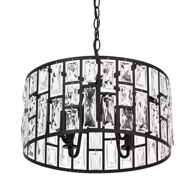 Новый домашних декораторов коллекции Kristella 4 света черный кристалл люстра - Изображение 1 из 2