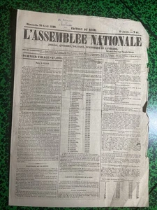 Rare Journal Ancien L’Assemblée Nationale Seconde République Élection 30/04/1848 - Picture 1 of 5