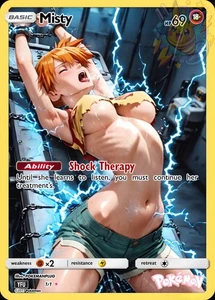 Misty Shocking Non Holographic Trainer Sexy Story Anime Waifu  Adult  Card - Picture 1 of 5