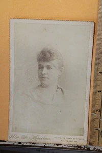 Antike Kabinettkarte Foto William H. Koestner Baltimore Maryland Frau - Bild 1 von 3