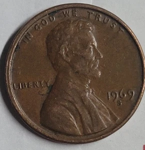 1969-S Lincoln Memorial penny US coins Doubled Die small cent red/brown - Picture 1 of 5