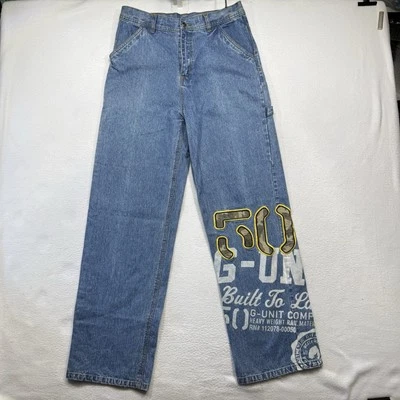 Vintage G Unit Jeans Unisex Size 20 30x30 Baggy Straight Leg Denim Pants Y2K - Image 1 of 4