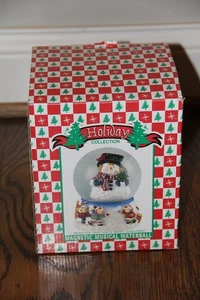 Holiday Collection Magnetic Musical  Waterball Snowman Christmas  Snow Globe - Picture 1 of 11