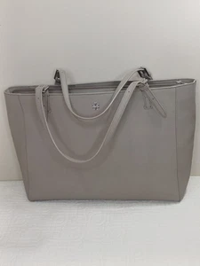 Signature Tory Burch Creme Beige Beuteltasche Schulter Handtasche Silber Hardware - Bild 1 von 16