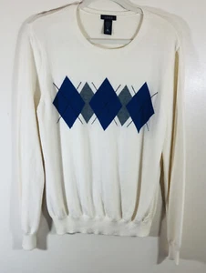 Izod Womens Argyle Sweater Crewneck Cotton Sz Ladies X Large As Is Spot Golf - Picture 1 of 6