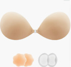 Sticky Strapless Fabric Bra Invisible Apply To Women Daily Dress