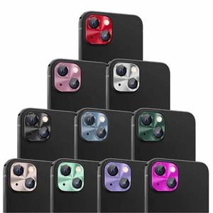 F0r iPhone 15 14 13 12 11 Full Cover Tempered Glass Metal Camera Lens Protector - Picture 1 of 21