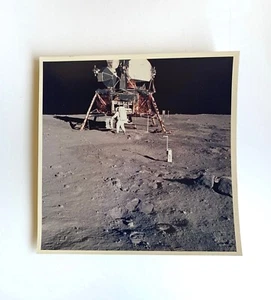 Apollo 11 Astronaut Aldrin Unloading the Early Apollo EASEP Kodak Photo 8x8 - Picture 1 of 2