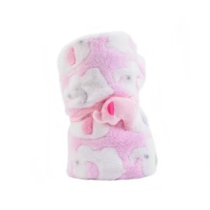 New style cartoon animal plush coral fleece swaddle wrap faux fur baby blanket - Picture 1 of 1