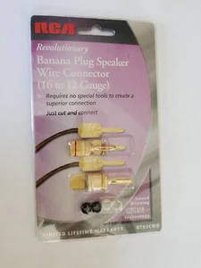 2packs 4 RCA Banana Plugs Speaker Wire Connector Ends (16-12 Gauge) - Picture 1 of 1