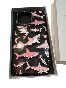 Casetify iPhone 13 Pro Max Impact Case Pink Sharks - Picture 1 of 5