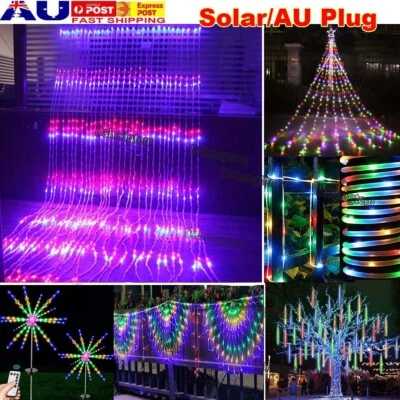 LED Curtain Fairy Lights Waterfall Icicle Net Wedding Outdoor Xmas Garden Party - image 1 of 4