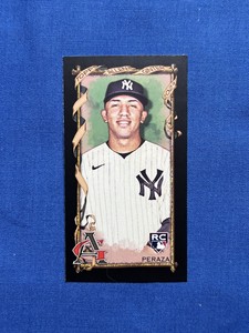 2023 Allen & Ginter Baseball Oswald Peraza RC No. 183 MINI BLACK BORDER Yankees