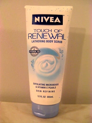 Nivea Touch of Renewal Lathering Body Scrub 12oz  Exfoliating Microbeads Vit.E - Image 1 of 2