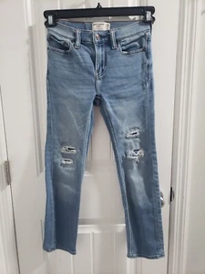 Abercrombie Kids Skinny Jeans Slim 11 12 Patchwork - Picture 1 of 5