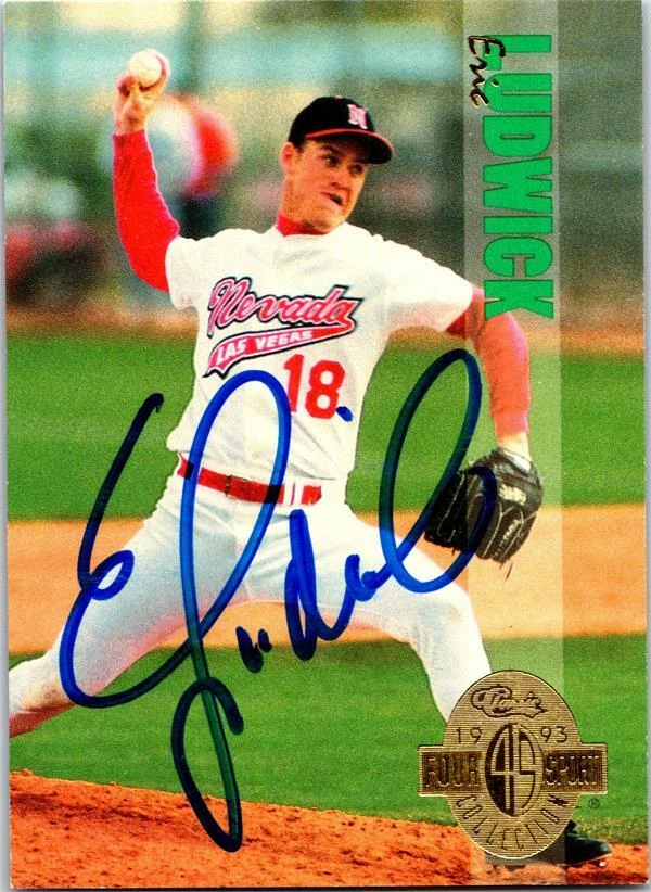 Eric Ludwick autographed baseball card (UNLV) 1993 Classic 4 Sport Rookie #287 - Image 1 of 1