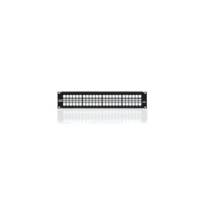 Leviton 4S255-S48 abgeschirmtes flaches Quickport Patchpanel 48 Ports 2HE schwarz - Bild 1 von 2