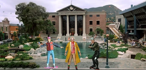 7" NECA Back to the Future 2015 Ultimate Marty Doc Griff Figure Diorama Backdrop Cover