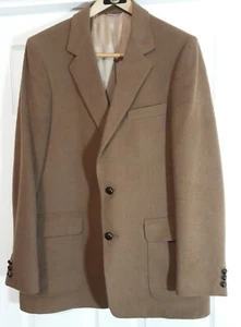 RATNER Blazer Uomo Cammello Capelli Cappotto Sportivo Marrone Coperto Bottone Classico 42 Vintage - Foto 1 di 11
