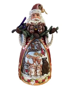 Papá Noel Jim Shore con ardillas y animales 4020132FD NUEVO EN CAJA - Imagen 1 de 14