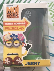 VERRE SONORE MOI, MOCHE et MECHANT 3 '' JERRY '' NEUF - Foto 1 di 6