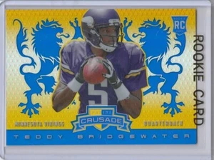 Tarjeta de novato Teddy Bridgewater 2014 Panini Crusade Fútbol RC ¡Saints Panthers! - Imagen 1 de 2