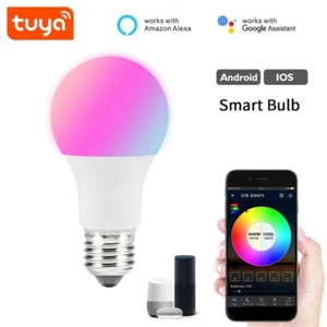 Tuya Lampadina Intelligente 10W a LED WiFi E27 RGBW Controllo Alexa e Google - Imagen 1 de 6