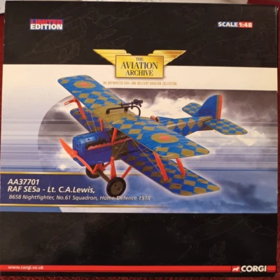 RAF SE5a - Lt. C.A.Lewis- B658 Nightfigther #61 Squadron * Corgi  1:48 Flugzeug - Bild 1 von 3