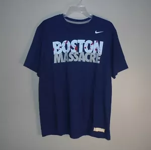 New York Yankees Nike Boston Massacre Blue Shirt Adult XL Red Sox - Picture 1 of 7