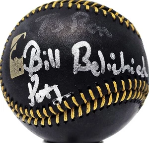 BILL BELICHICK Signed Autographed OML Black Baseball Ball Beckett BAS #BB20185 - Picture 1 of 5