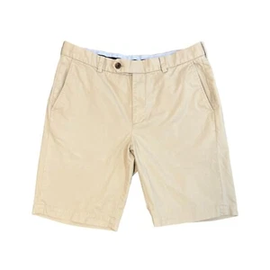 Brooks Brothers Men’s 36W Beige Cotton Bermuda Shorts Flat Front Beach - Picture 1 of 3