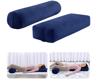 ROYALAY 2 Stück Yoga Nackenstützkissen für erholsames Yoga, rechteckig und Zylinder - Bild 1 von 9