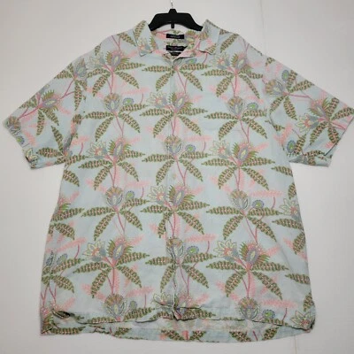 Daniel Cremieux Shirt Mens 2XLT Linen Blend Tropical Floral Button Up Vacation - Image 1 of 4
