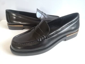 Damen Schuhe Slipper Loafer Massimo Dutti Gr 41 schwarz Leder - Bild 1 von 18