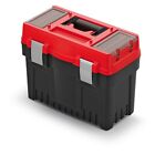 Plastic Toolbox Chest Tools Storage Lockable Lid Storage Compartment Aluminium