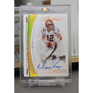 2023 Panini Flawless Collegiate Campus Legends Gold 01/10 Matt Ryan - ON-CARD AU - Foto 1 di 9