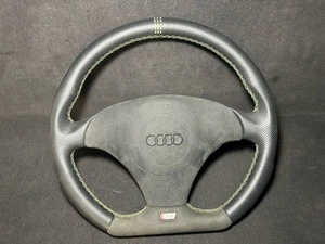 Volante Alcantara/fondo plano personalizado OEM Audi B5 S4 - Imagen 1 de 11